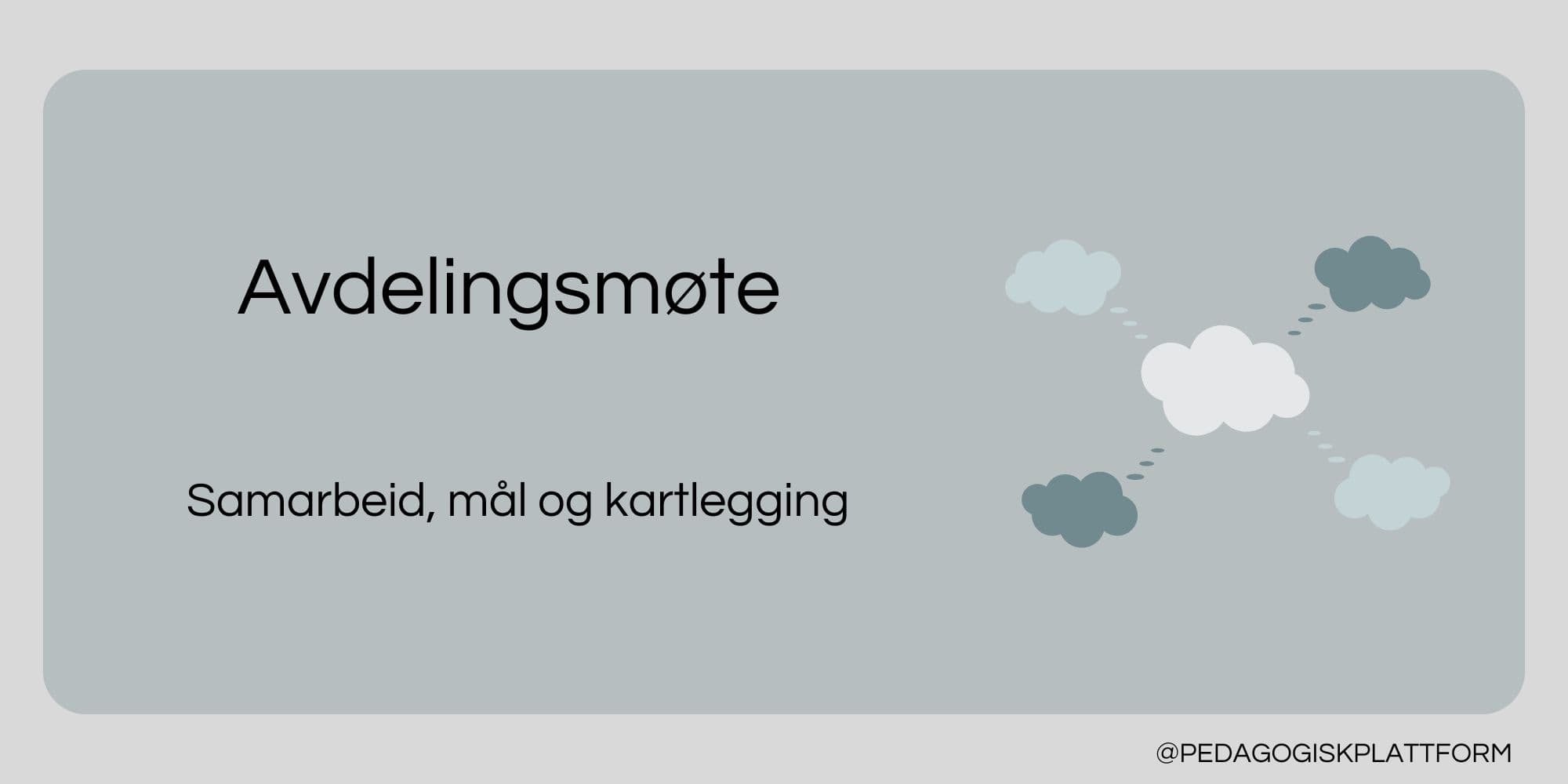 Refleksjonskort avdelingsmøte fremside